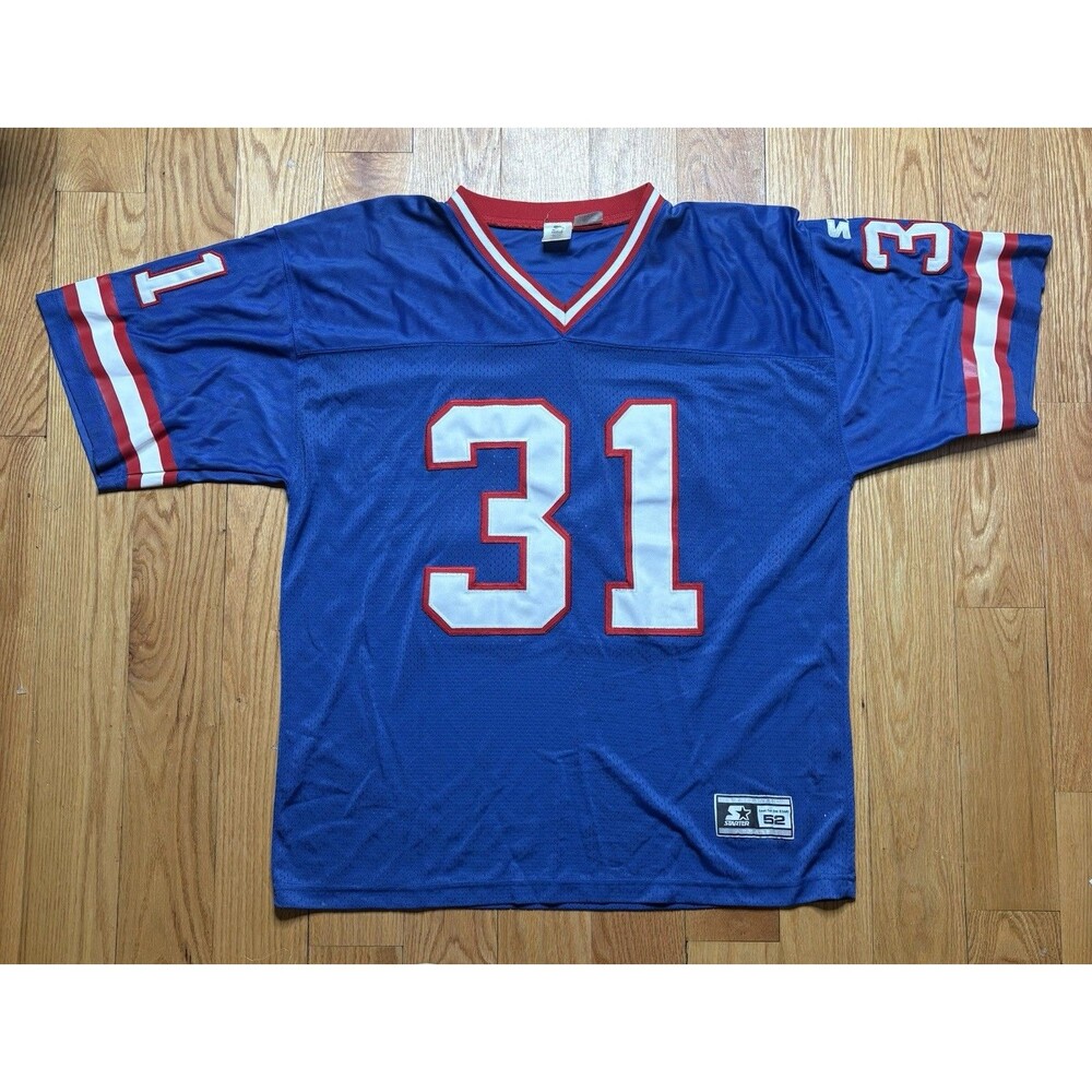 Vintage NFL New York Giants Jason Sehorn #31 Jersey Starter Mens 52 XL  Blue